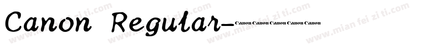Canon Regular字体转换
